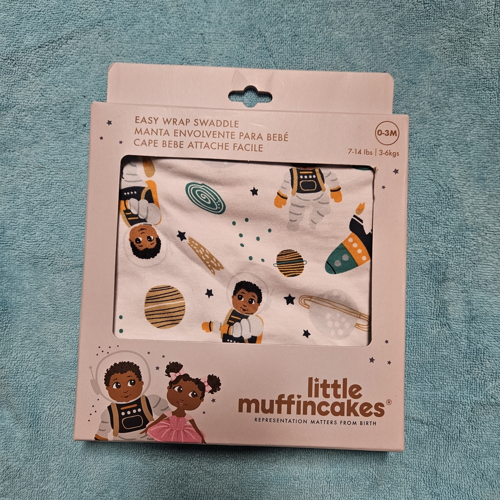 Space-Themed Baby Swaddle Newborn 0-3 Month Blanket Little Muffincakes